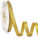 Ribbli Double Faced Gold Satin Ribbon,3/8” x Continuous 25 Yards,Use for Bows Bouquet,Gift Wrapping,Floral Arrangement
