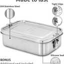 Bambaw Stainless Steel Bento Box 27 oz, Metal Lunch Box with Compartments, Leakproof Stainless Steel Lunch Container, BPA free Dishwasher Safe Metal Lunchbox