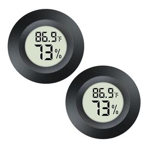 2 Pack Hygrometer Thermometer Digital Humidity Meter Indoor/Outdoor Humidity Monitor Reptile Thermo-Hygrometer for Greenhouse Humidors Terrarium Jars, Fahrenheit () /Celsius() (2)
