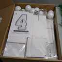 4FT Marquee Light Up Numbers - Cool White Light Up Numbers 4 with Fixed Water Bag, Party Decoration Large Marquee Light Up Numbers can Be Used for Wedding Decoration, Birthday Party Decoration