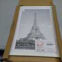 upsimples 13x19 Picture Frame, Display Pictures 11x17 with Mat or 13 x 19 Without, Wall Hanging Poster Frames, White, 1 Pack