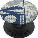 Blue Japanese Landscape Mountain PopSockets Adhesive PopGrip