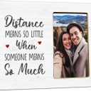 Long Distance Relationship Gifts Wooden Picture Frame for Couple Girlfriend Boyfriend, Couple Gifts Picture Frame for Lover