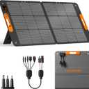 110W Portable Solar Panel for Jackery/EF/Bluetti/Anker/Goal Zero Power Station, IP68 Waterproof, 24% Efficiency, MC4 Output, ETFE Foldable Solar Charger with Adjustable Kickstand for Camping Outdoor