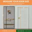 Magnetic Screen Door Left/Right Side Opening Polyethylene Terephthalate Mesh with Strong Magnets, Self-Closing Design for Insect/Bug Protection, Easy Installation, Pet & Kid Friendly (Fits Doors to 36x82 Inch, Black)