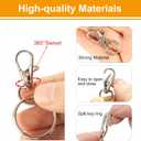 60PCS Keychain Making Kit, Including 30PCS Keychains Clips Hooks and 30PCS Key Chain Rings, Lobster Claw Clasps with Keychains Rings Accessories for Jewelry Making