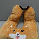 Kids Travel Pillow for Car Seat with Hand Muff, Cartoon Neck & Headrest Seat Belt Pillow for Car Road Trips Long-Distance Travel Sleeping Pillow for Adults and Children, Corgi