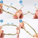 24 Pcs Shower Curtain Rings, Goowin Shower Curtain Hooks, Oval Snap Shower Rings for Curtain, Metal Gold Shower Curtain Rings Rust Proof, Glide Smoothly Shower Hooks for Shower Curtain Rod (Gold)