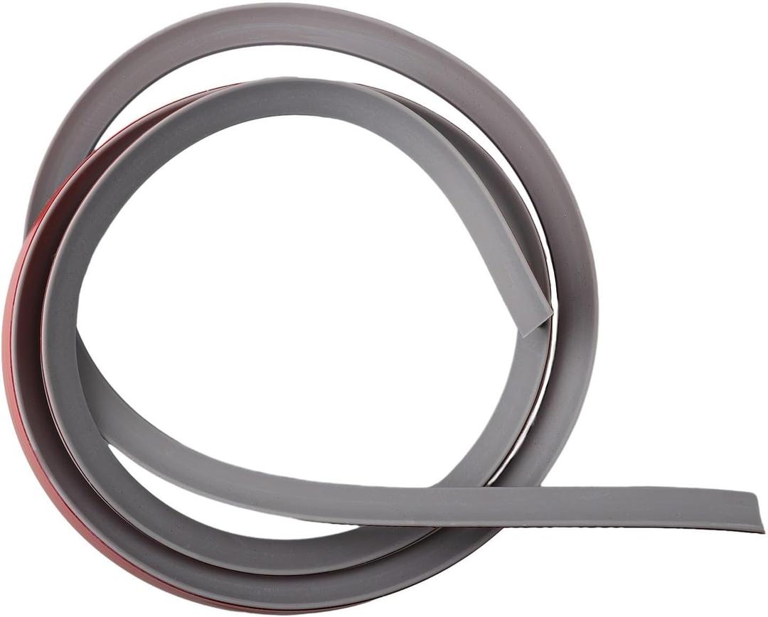 Bathroom Water Barrier Strip, Silicone Shower Threshold Seal Flexible Dry Wet Separation For Curbless Showers Kitchen (gray 200cm)