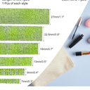 uxcell 6 Rolls Self-Adhesive Rhinestone Ribbon Crystal Diamond Bling Strips with 2 mm Rhinestone for DIY Arts Crafting Wedding Party Car Phone Decoration, Light Green