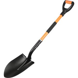 Heavy Duty Digging Shovel with Trenching Blade and D-Handle, Fiberglass Handle,Ideal for Garden, Landscaping, Construction, and Masonry - Perfect for Digging Soil, Dirt, and Gravel.