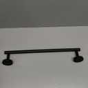 Matte Black Towel Bar 18 Inch – SUS304 Stainless Steel Wall Mounted Bathroom Towel Rack, Single Layer Rod, Rustproof Hand Towel Bar for Bathroom, Kitchen, Toilet – Installation Hardware Included