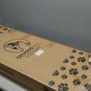 Adjustable Dog Ramp for Bed - 39" Long Foldable Wooden Ramp for Dogs to Get on Bed, Couch, or Car with 13.4" Wide Walking Space (Walnut Wood with Gray Carpet, Medium)