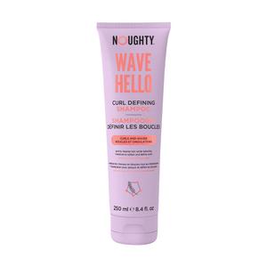 Noughty Wave Hello Curl Defining Shampoo - 97% Natural, Vitamin-Rich Formula for Curly and Wavy Hair, Sulphate -Free Vegan Haircare, 250ml