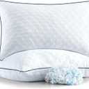 Cooling Bed Pillows Standard Size Set of 2 for Sleeping, Adjustable Shredded Memory Foam Pillows for Side Back Stomach Sleepers - Luxury Gel Pillows hotel pillows with Washable Removable Cover
