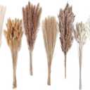 Dried Pampas Decoration, 128 Pieces Pampas with Rabbit Tail Flowers, Reed Bouquet for Wedding, Bohemian Flowers, Home Table Decoration, Rustic Farmhouse Party