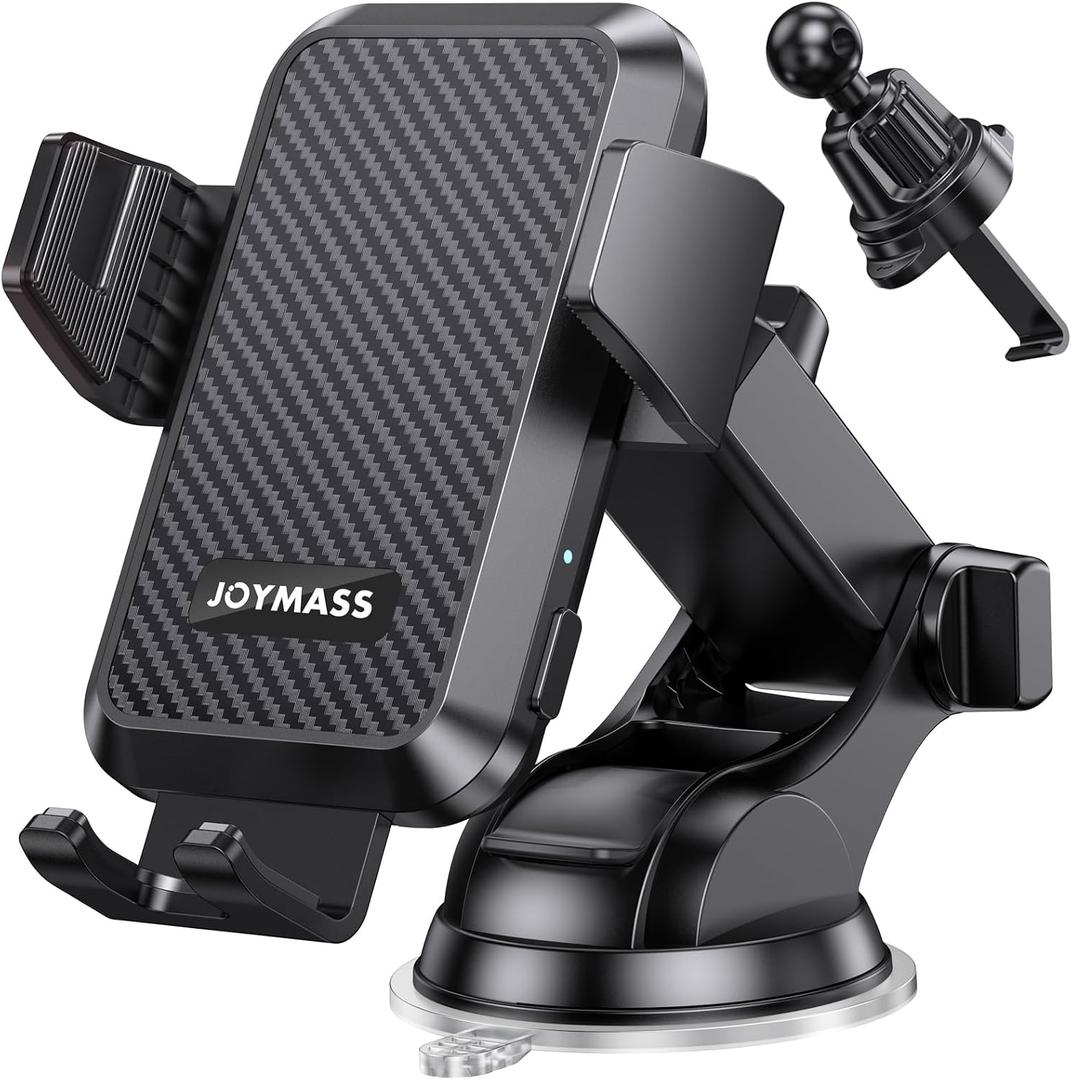JOYMASS Wireless Car Charger, Phone Holders for Your Car, 15W Auto Clamping Phone Mount Car Accessories for iPhone 16 15 14 13 12 Mini Pro Max 11 XR XS, Samsung Galaxy S24 Ultra S23 S22+ Note 20, etc