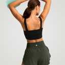 SANTINY Women's 2 in 1 Athletic Running Shorts with Pockets | 3", High Waisted, Built-in Liner, Exercise, Gym, Workout Shorts for Women (Gray, XXL)