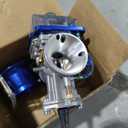 PWK 21mm Carburetor, Universal Mortorcycle Racing With Blue Float Bowl Horn Cup Intake Manifold Fit for 2T 4T Engine Scooter Motorcycle ATV Quad Pit Bike 50cc-80cc