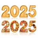2025 Wooden Graduation Number Charcuterie Board Box Set - 4PCS Fillable Food Tray for Grad Party Decorations, Class of 2025 Centerpiece, Table Decor (0.59 inch-Thick)