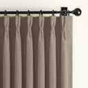 Thick Linen Double Layer Short Blackout Curtains 54 Inch Long 2 Panels Set for Cafe, Memory Shape Pinch Pleat Thermal Sound Dampening Cottage Core Curtain & Drapes Basement Windows Burg with Back Tab, 40"W x 54"L