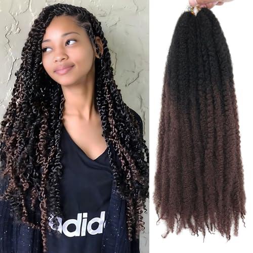 XSASLYET Marley Twist Braiding Hair 18 Inch 8 Packs, Natural Kinky Texture, Easy to Separate, Tangle Resistant, Low Shedding, Soft Lightweight Marley Hair for Twist and Protective Styles (OT33)