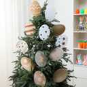 Jenaai 12 Pcs 8 Inch Large Easter Tree Decorations Retro Easter Egg Picks Plastic Nature Beige White Egg Ornaments for Tree Topper Home School Office Spring Holiday Party Vase Vintage Decor