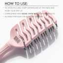 MONCHO MORENO Magic Brush - Professional Detangling Hair Brush for Dry Hair, Anti-Breakage & Anti-Frizz Brush for Fine, Thick & Curly Hair, Adds Shine (Pink) (Normal)