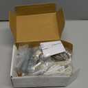 Ideal Security GL Door Lever Set with Keyed Deadbolt Lock for Storm and Screen Doors, Bright Brass (4-Piece Set)