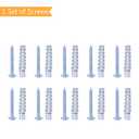 Retractable Baby Gate Replacement Parts Kit New Upgrade Retractable Dog Gate Replacement Hardware Mesh Pet Gate Full Set Wall Mounting Accessories with Brackets Latches Anchors and Screws, Gray