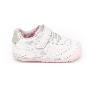 Stride Rite White and silver Shoes Size 4M 