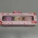 Birthday Candles, Scented Candles Gift Set for Stress Relief, 3 Votive Candles for Women and Men, Birthday Candle Gifts for Women (Pink + Purple + White, 7 oz)