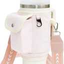 Water Bottle Carrier Bag with Strap for 40 oz Tumbler  Water Bottle Holder with Phone Pocket, Fits Stanley Quencher H2.0, Simple Modern, and More  Stylish Stanley Accessories for On-The-Go (Pink)