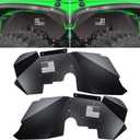 Front Inner Fender Liners for Jeep Wrangler JK JKU 4WD 2007-2018 US Flag Logo Corrosion-Resistant Aluminum Lightweight Design Splash Guards (Black)