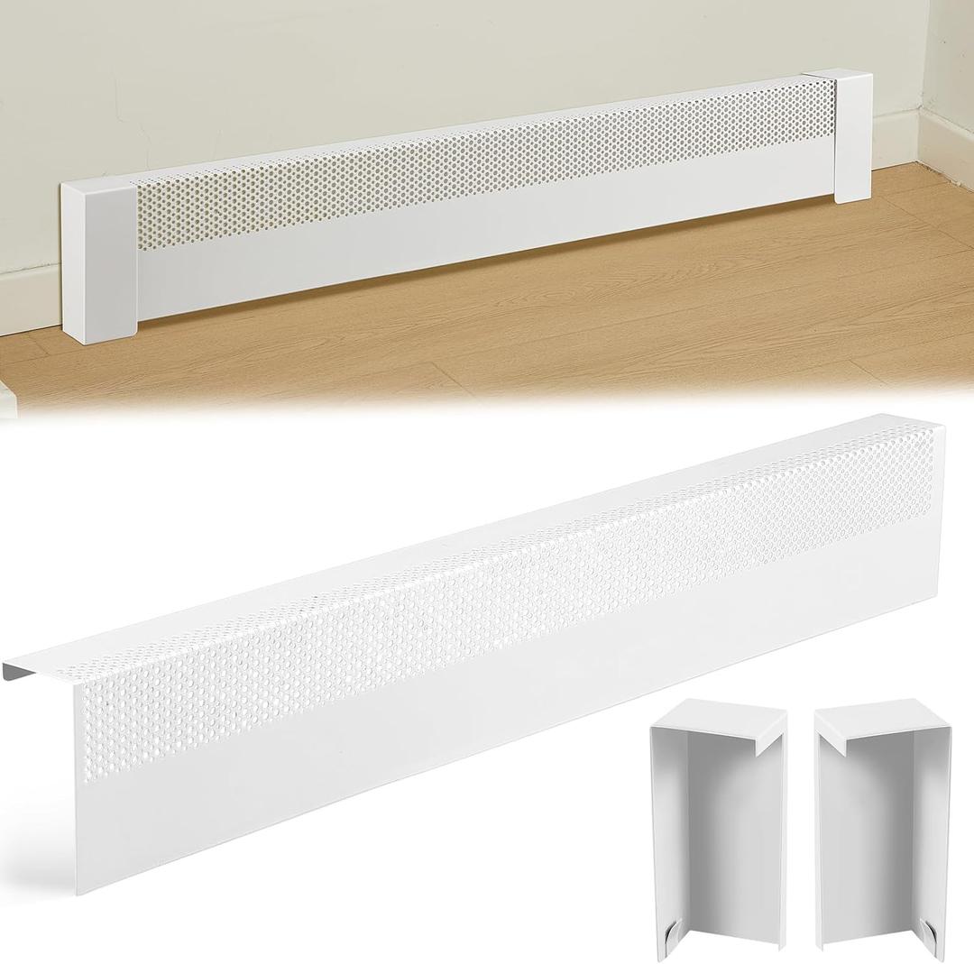 Tandefio 3 FT Baseboard Heater Cover with End Caps