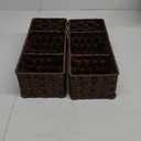 GRANNY SAYS Bathroom Baskets for Organizing, Wicker Baskets for Shelves, Toilet Storage Basket with Dividers, Small Basket for Organizing, Brown, 2-Pack