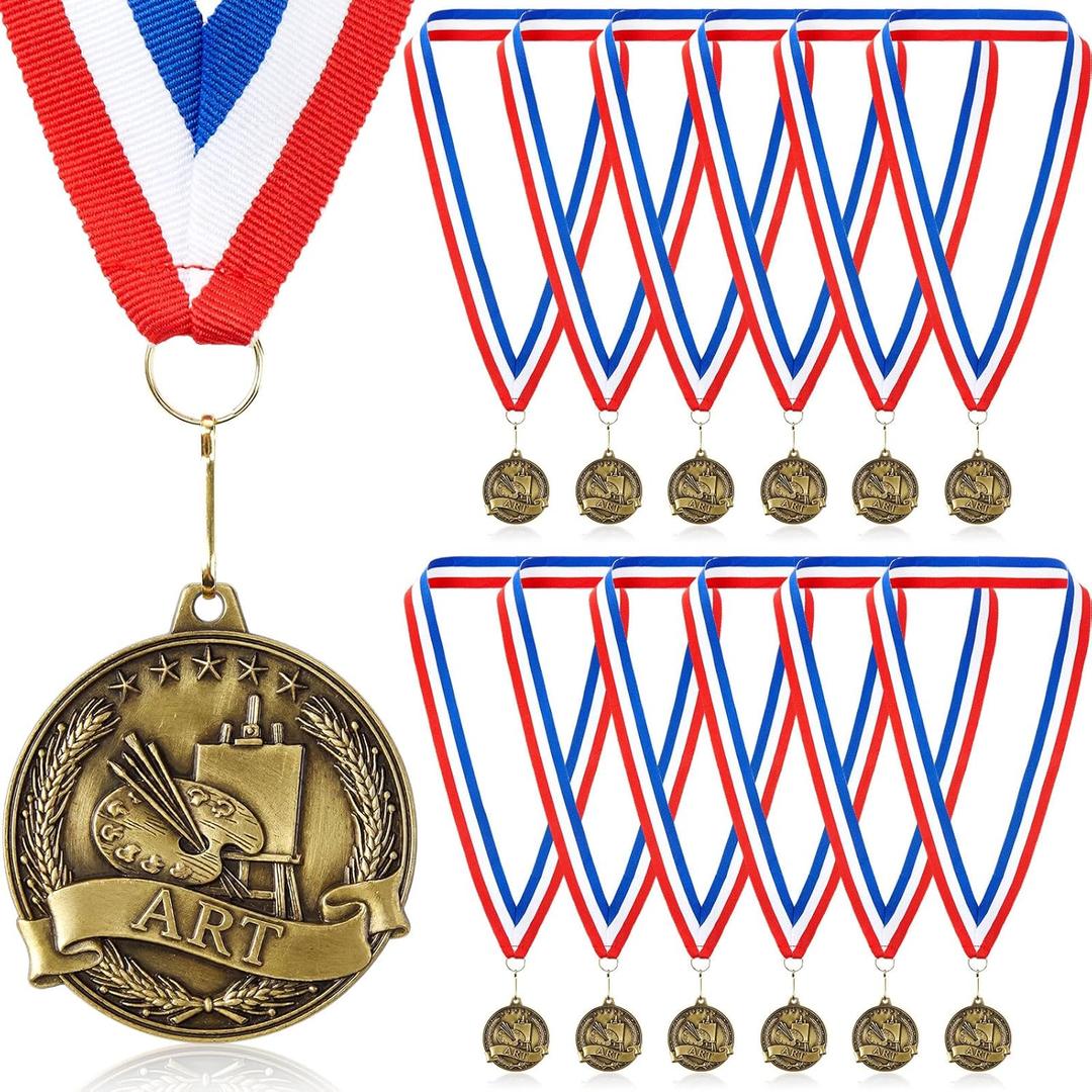 AmazingSpark 12/30/50/100 2" Metal Graduation Award Medals Bulk with Neck Ribbon End of Year Gold Honor Recognition Winner Medals Trophy Award Prize Gift for Grad Ceremony