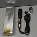 Ukliss Crimper Hair Tool Mini 0.4 Inch Travel Waver Hair Tool for Women Small Double Barrel Waver S Curling Iron Dual Voltage (110-240V) with European Plug Adapter, 5 Temps, Anti-scalding (Black Gold)