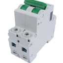 AC Miniature Circuit Breaker, 2 Pole 40 Amp, 120/240VAC, 6kA Din Rail Mount Breaker with Thermal Magnetic Trip, DZ47-63 C40 2P, AC Solar MCB