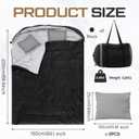 Tranqun 2 Pack Double Sleeping Bag for Adults, Queen Size Two Person Camping Sleeping Bag with Pillow Waterproof 3 Season Cotton Fabric for Hiking Backpacking Warm & Cold Weather, Sleeping Bags: 86.61 x 59.06 "