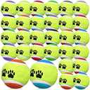 24 Pcs Dog Tennis Balls Pet Tennis Ball Dog Balls Puppy for Training Mini Ball Dog Rubber Toys for Small Medium Large Dogs Outdoor Indoor Playing Multi Color