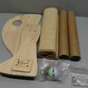 Extra Large 3-in-1 Cat Scratcher Bed with Toy Balls: Natural Sisal Scratching Pad, Cat Indoor Scratching Bed for Large Cats Non-Tip Wood Base Multi-Cat Scratching Board & Scratching Couch Fish Design, Extra Large - Fish