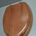 Oak Veneer Wood Elongated Toilet Seat, Heavy-Duty, US Stardard