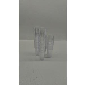 FOCUSLINE 12 oz Clear Plastic Cups, Disposable Heavy Duty Hard Plastic Cups, Reusable, 60Count