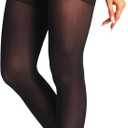 Unbelievable Durability Tights, Rip Resistant Pantyhose, Control Top 40D Semi Sheer Tights for Women, Medias Mujer (Small, Black)