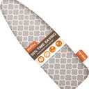 Extra Wide Ironing Board Cover and Pad,18X49 Reflective Silicone Ironing Board Cover,Resist Scorching and Staining,4 Fasteners,Elastic Edges,Large Protective Scorch Mesh Cloth,18X49in (Gray)