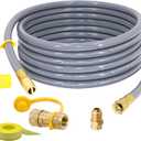 24 Feet 1/2-Inch ID Natural Gas Hose with Quick Connect Fitting for weber, charbroi, Grill, Pizza Oven, Patio Heater and More NG Appliance, Propane to Natural Gas Conversion Kit - CSA Certified