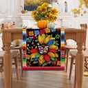 2 x Linen Hispanic Heritage Month Table Runner 72 Inches Long National 22 Spanish Speaking Countries Latino Heritage Month Decorations and Supplies for School Classroom Office