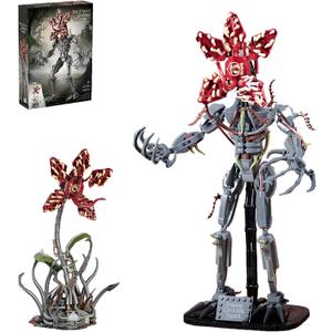 2 in 1 Strange Cannibal Flower Building Blocks Sets Piranha Flower Model Kits Horror Halloween Toys Gift for Adults Kids Teens 858 PCS