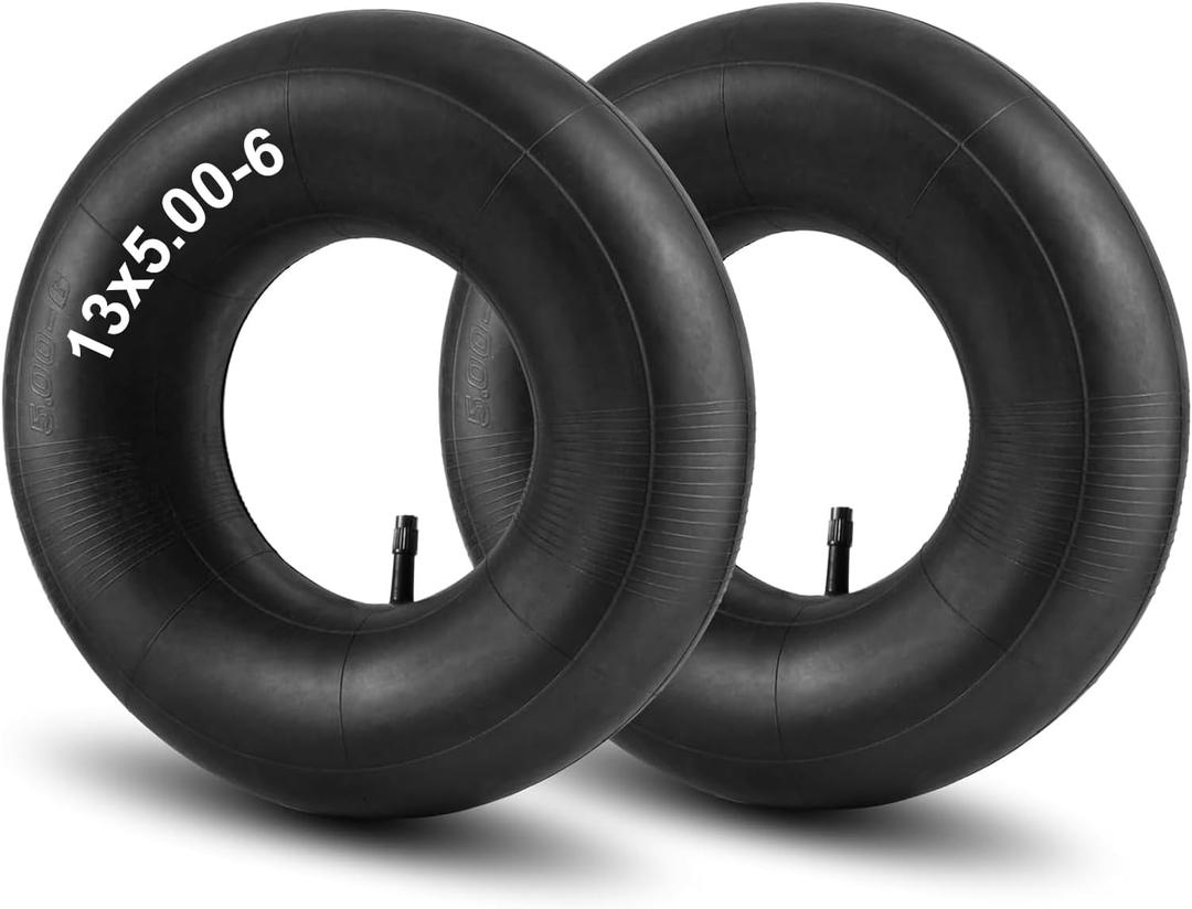 13x5.00-6" Inner Tubes, 2 Pack Heavy Duty 5.00-6/4.00-6 Replacement Tire Inner Tube with Straight Valve Stem Universal Fit for Razor Dirt Quad Lawn Mowers ATVs Yard Tractor Snow Blower and More